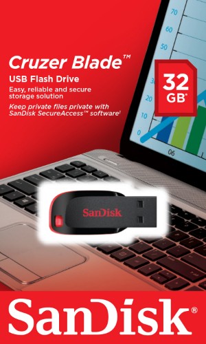SanDisk Cruzer Blade USB flash drive 32 GB USB Type-A 2.0 Black, Red
