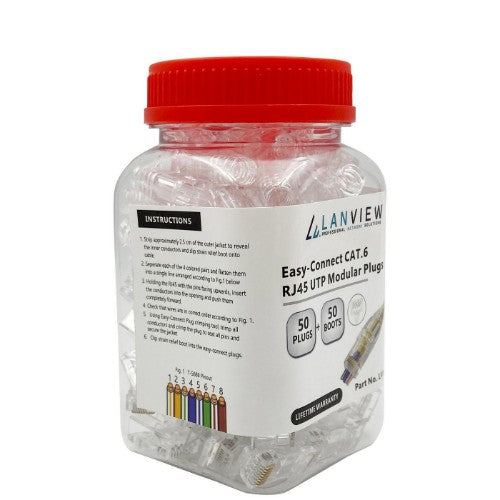 Lanview LVN125305 wire connector RJ45 Transparent