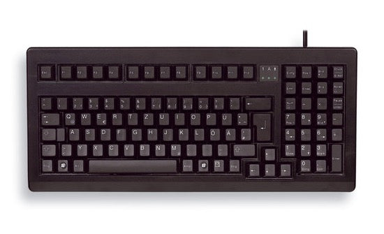 CHERRY G80-1800 Compact Corded Keyboard, Black, PS2/USB, (QWERTY - UK)