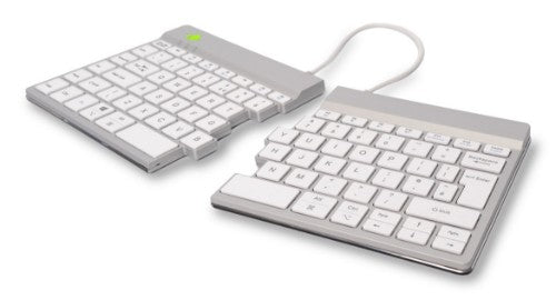 R-Go Tools Ergonomic keyboard R-Go Split Break with break software, ergonomic split keyboard, QWERTY (UK), Bluetooth, white