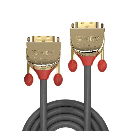 Lindy 7.5m DVI-D Dual Link Cable, Gold Line