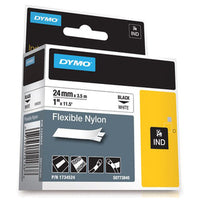 Dymo 1734524/S0773840 Ribbon Nylon flexible black on white 24mm x 3,5m for Dymo Rhino 6-24mm