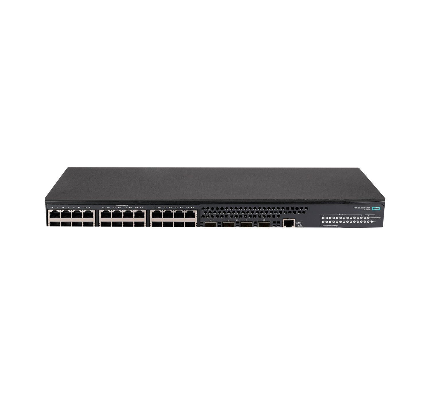 HPE FlexNetwork 5140 24G 4SFP+ EI Managed L3 Gigabit Ethernet (10/100/1000) 1U