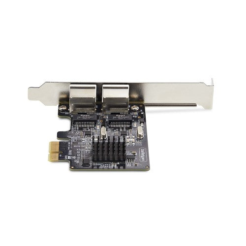 StarTech.com 2-Port Gigabit PCIe Network Adapter Card, 10/100/1000Mbps PCI Express NIC, Dual Realtek RTL8111H, Works with Windows and Linux, TAA Compliant
