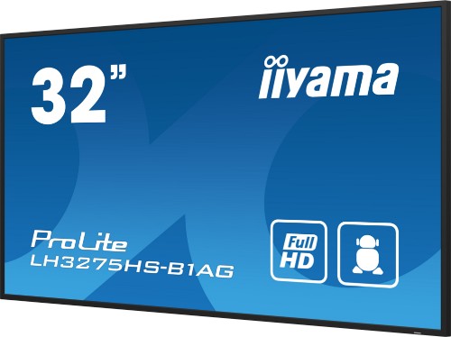 iiyama 32" Full HD Professional Digital Signage 24/7 display featuring Android OS and FailOver