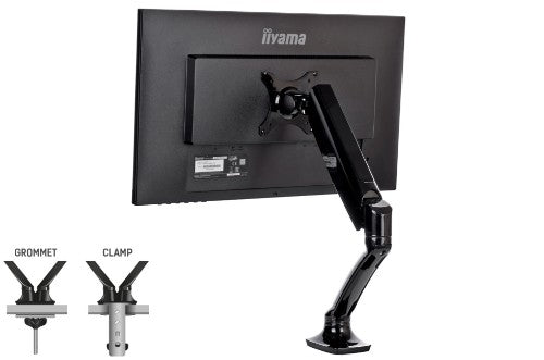iiyama Sleek and stylish single gas spring monitor arm