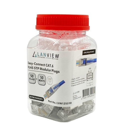 Lanview LVN125310 wire connector RJ45 Transparent