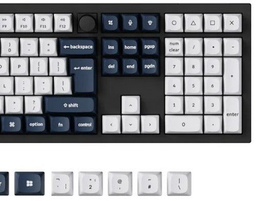 Keychron Q6 Max keyboard Universal USB + RF Wireless + Bluetooth QWERTY UK English Black, White