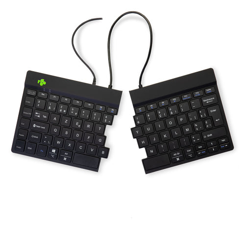 R-Go Tools Ergonomic keyboard R-Go Split Break v2 with break software, ergonomic split keyboard, AZERTY (BE), Wired, black