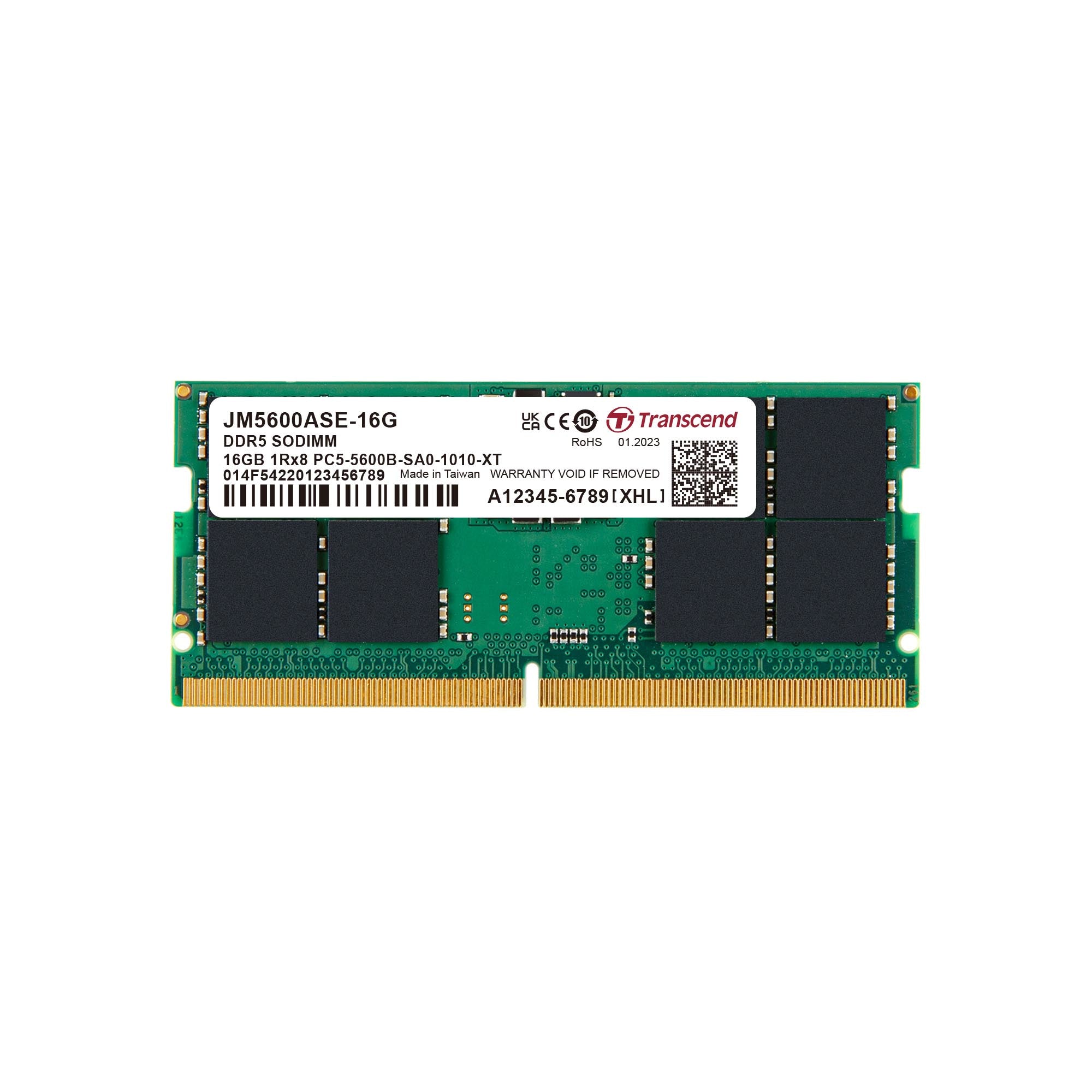 Transcend JetRam JM5600ASE-16G memory module 16 GB 1 x 16 GB DDR5 5600 MHz