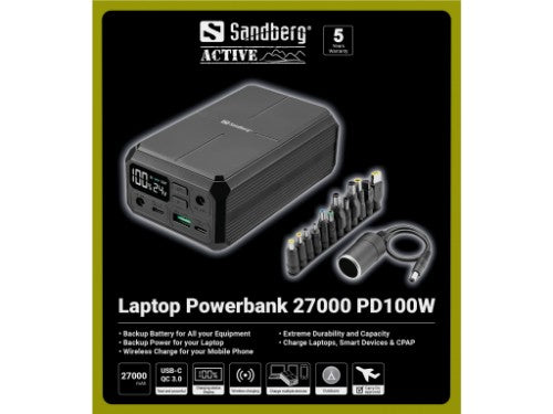 Sandberg Laptop Powerbank 27000 PD100W