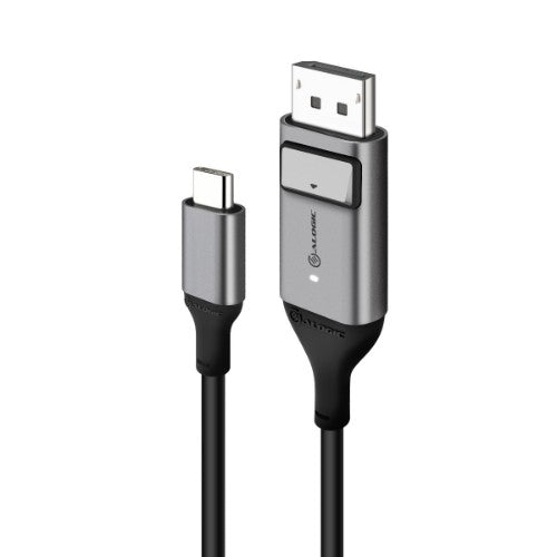 ALOGIC 2m Ultra USB-C (Male) to DP (Male) Cable - 4K @60Hz with LED (White) - Box Packaging