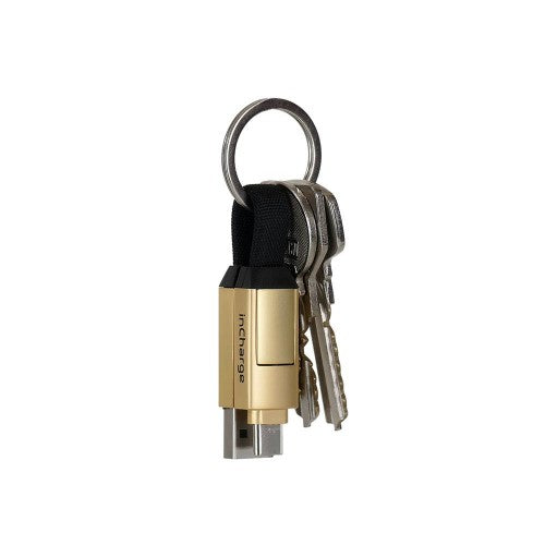 Rolling Square inCharge 6 USB cable USB C Mini-USB A Gold