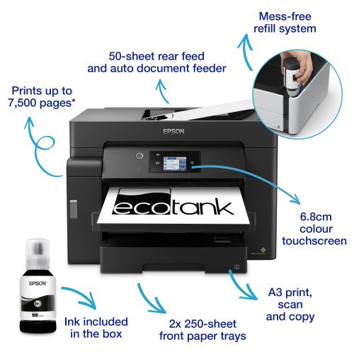 Epson EcoTank ET-M16600 Inkjet A3 4800 x 2400 DPI 25 ppm Wi-Fi