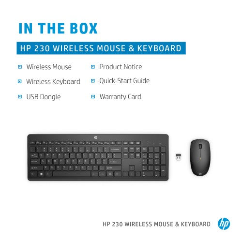 HP 230 Wireless Mouse and Keyboard Combo