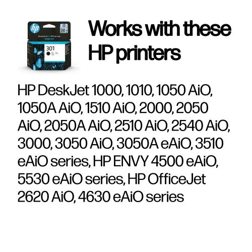 HP CH561EE/301 Printhead cartridge black, 170 pages ISO/IEC 24711 3ml for HP DeskJet 1000/1010/Envy 5530/OfficeJet 4630