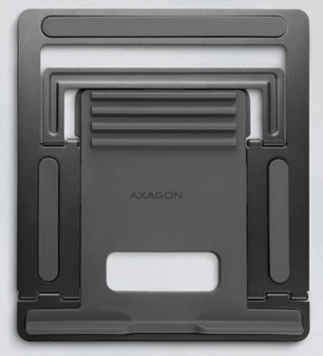 Axagon STND-L Aluminum stand for laptops size 10"–17.3". Eight adjustable height and angle. Grey version.