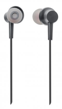 Manhattan Bluetooth In-Ear Headset with Neckband, Microphone, Integrated Controls, Sweatproof, Noise Isolating, 5 hour usage time, Max Range 10m, MicroSD Card slot, Bluetooth v5.0, USB-A charging cable included, Three Year Warranty