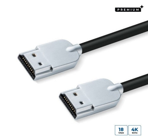 Microconnect HDMISUPERSLIM05M HDMI cable 0.5 m HDMI Type A (Standard) Black
