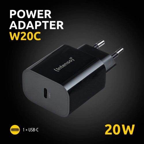 Intenso Power Adapter W20C, 20W, USB-C port, black