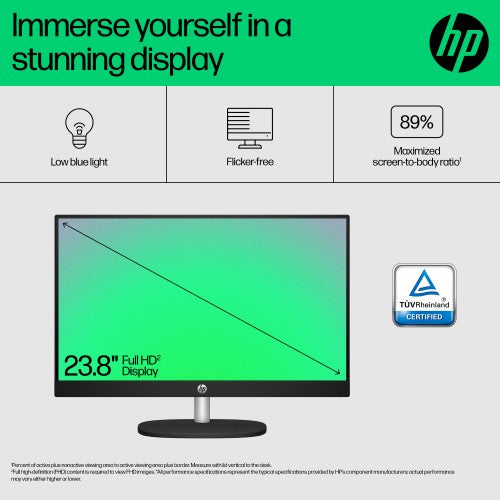 HP 24 -cr0063na PC Intel® Core™ i3 i3-N300 60.5 cm (23.8") 1920 x 1080 pixels All-in-One PC 8 GB DDR4-SDRAM 256 GB SSD Windows 11 Home Wi-Fi 6 (802.11ax) White