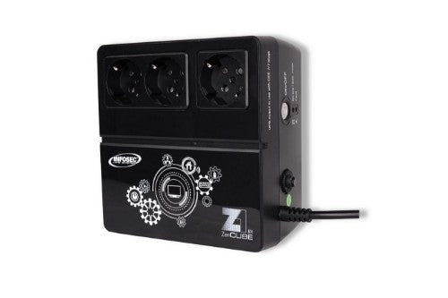Infosec Z1 Zenergy Cube EX 600 uninterruptible power supply (UPS) Standby (Offline) 0.6 kVA 3 AC outlet(s)