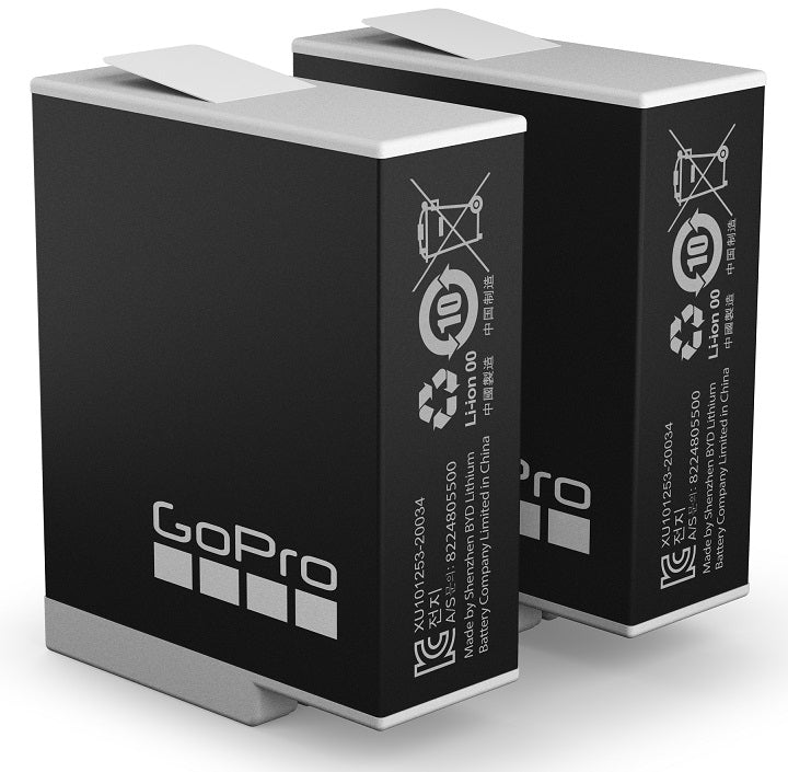 GoPro Enduro Rechargeable Battery 2-pack HERO12, HERO11, HERO10 & HERO9 Black