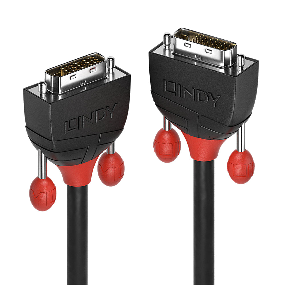 Lindy 2m DVI-D Dual Link Cable, Black Line