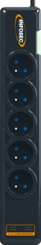 Infosec S5 USB NEO Black 5 AC outlet(s) 230 V 1.5 m