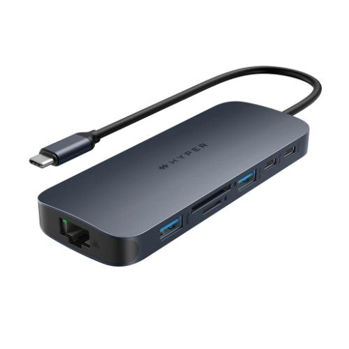 HYPER HD4005GL interface hub USB 3.2 Gen 1 (3.1 Gen 1) Type-C 10000 Mbit/s Blue, Grey