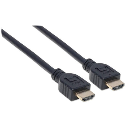 Manhattan HDMI 4K@60Hz Cable with Ethernet - CL3 rated, 1m, Suitable for In-Wall use, For ALL 4K & 1080p/HD uses - when upgrading now or have it ready for when you need it, Male to Male, Black, Ultra HD 4k x 2k, Lifetime Warranty, Premium High Speed