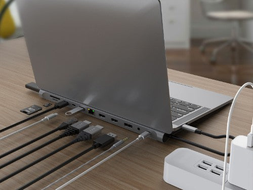 Conceptronic DONN17G laptop dock/port replicator Wired USB 3.2 Gen 1 (3.1 Gen 1) Type-C Grey