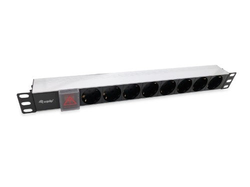 Equip 8-Outlet German Power Distribution Unit, Aluminum Shell