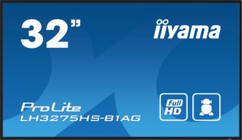 iiyama 32" Full HD Professional Digital Signage 24/7 display featuring Android OS and FailOver