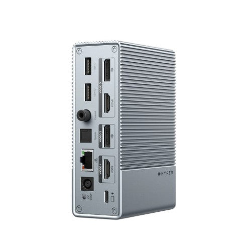 HYPER HDG215-EU laptop dock/port replicator Wired USB 3.2 Gen 1 (3.1 Gen 1) Type-C Silver