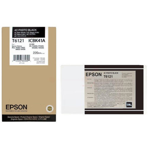Epson C13T612100/T6121 Ink cartridge foto black 220ml for Epson Stylus Pro 7400/7450