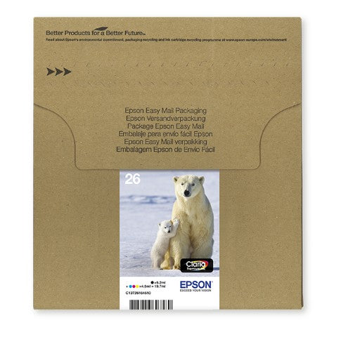 Epson C13T26164511/26 Ink cartridge multi pack Bk,C,M,Y EasyMail 220pg + 3x300pg, 6ml + 3x5ml Pack=4 for Epson XP 600
