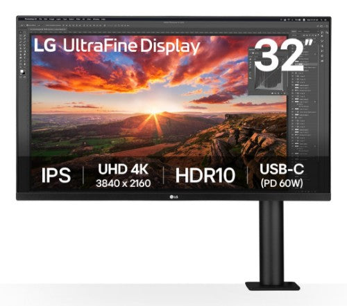 LG 32UN880K 32" IPS 4K UHD Height-Adjustable USB-C Monitor