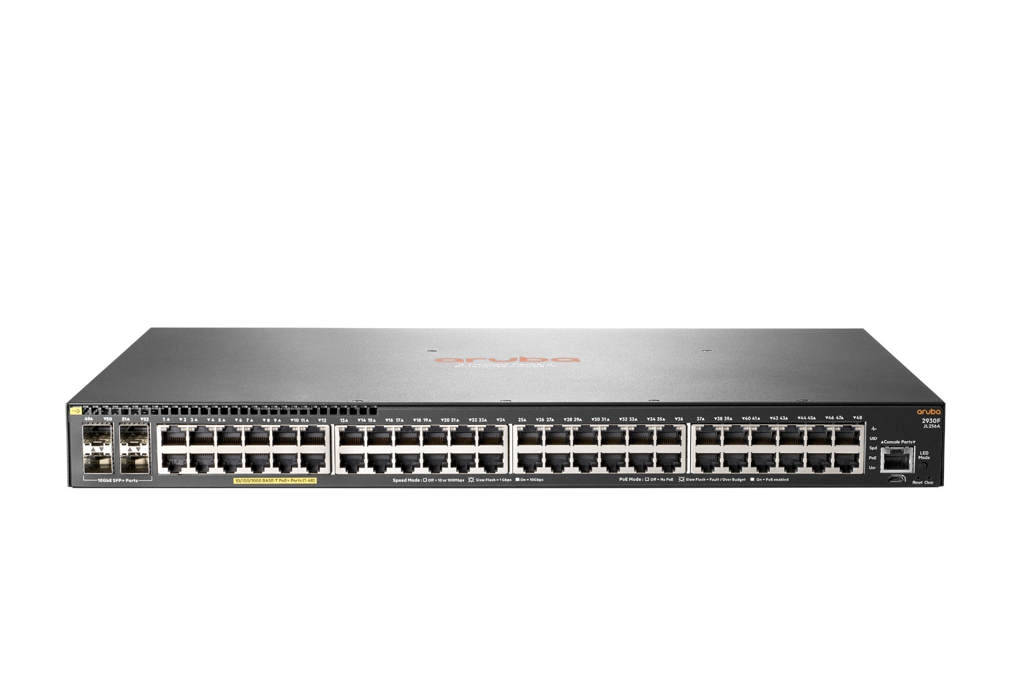 HPE Aruba Networking Aruba 2930F 48G PoE+ 4SFP+ Managed L3 Gigabit Ethernet (10/100/1000) Power over Ethernet (PoE) 1U