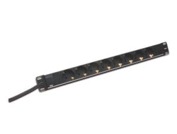 Digitus aluminum outlet strip, 8 safety outlets, 2 m supply safety plug