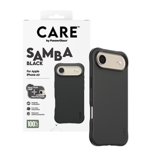 PanzerGlass CARE by ® Fashionable Case Samba Black w. MagSafe iPhone Air