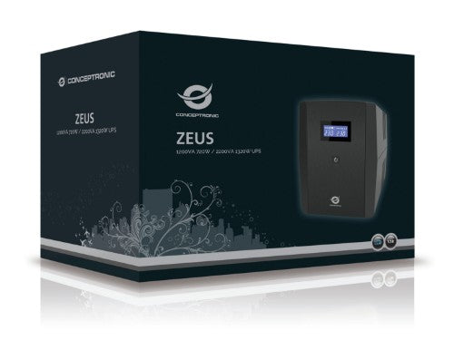 Conceptronic ZEUS 2200VA 1320W UPS, IEC + schuko socket