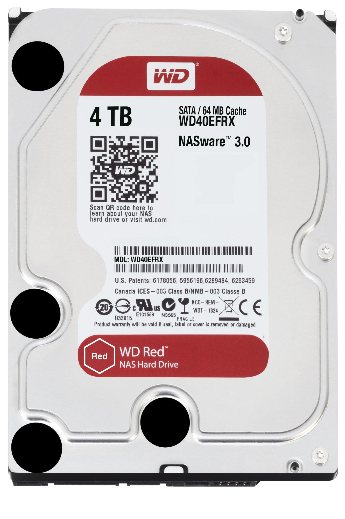 Western Digital Red 4TB internal hard drive Variable 64 MB 3.5" Serial ATA III