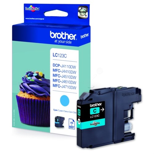 Brother LC-123C Ink cartridge cyan, 600 pages ISO/IEC 24711 5.9ml for Brother DCP-J 132/MFC-J 4510/MFC-J 6920
