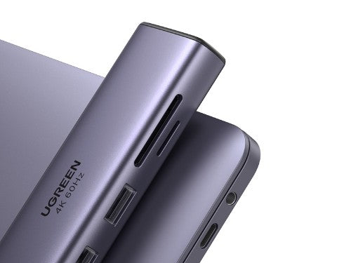 Ugreen 60515 USB-C Hub 2*USB3.0+HDMI+RJ45+SD&TF +PD port Converter