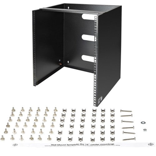 StarTech.com 12U Wall Mount Network Rack - 14 Inch Deep (Low Profile) - 19" Patch Panel Bracket for Shallow Server and IT Equipment, Network Switches - 125lbs/57kg Weight Capacity, Black