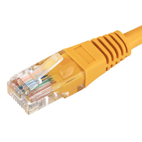 Cablenet 1m Cat5e RJ45 Yellow U/UTP PVC 24AWG Flush Moulded Booted Patch Lead