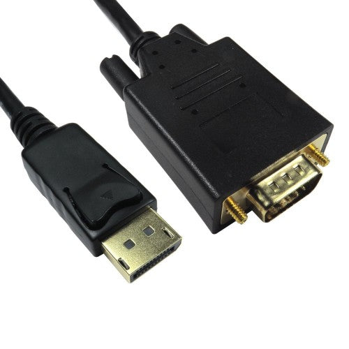 Cables Direct DisplayPort - VGA, 1m VGA (D-Sub) Black