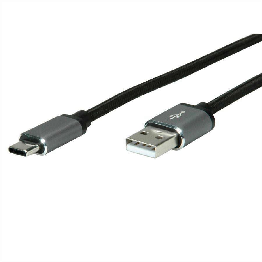 ROLINE 11029029 USB cable USB 2.0 3 m USB A USB C Black, Silver