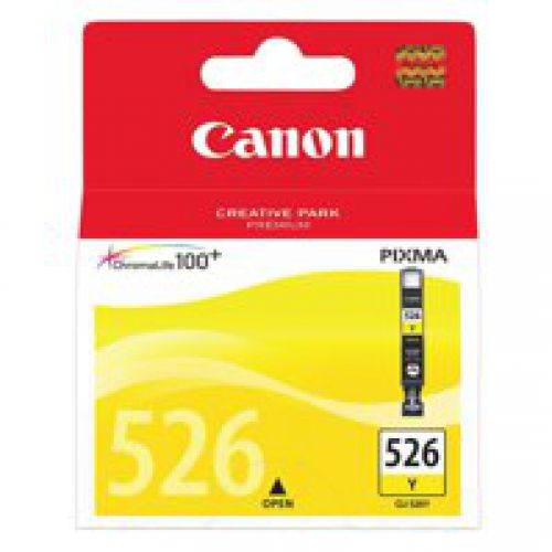 Canon 4543B001/CLI-526Y Ink cartridge yellow, 450 pages ISO/IEC 24711 9ml for Canon Pixma IP 4850/MG 5350/MG 6150/MG 6250/MX 885